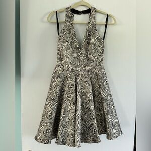 Jacquard dress with gold sparkle. New with tags